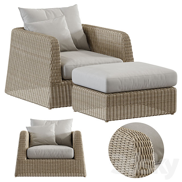 Janus et Cie Zeya Lounge Chair Set 3ds Max - thumbnail 1