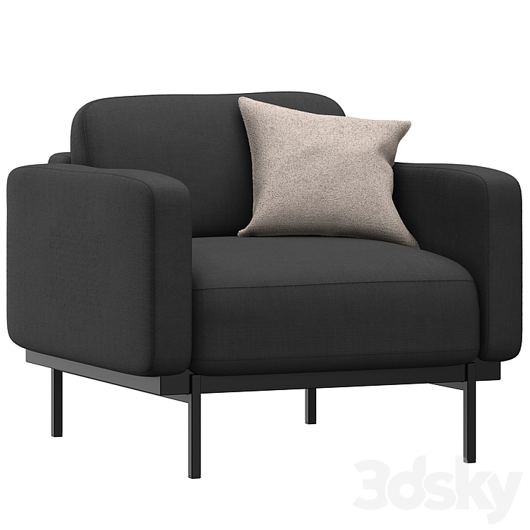 Jarrod armchair 3DS Max - thumbnail 2