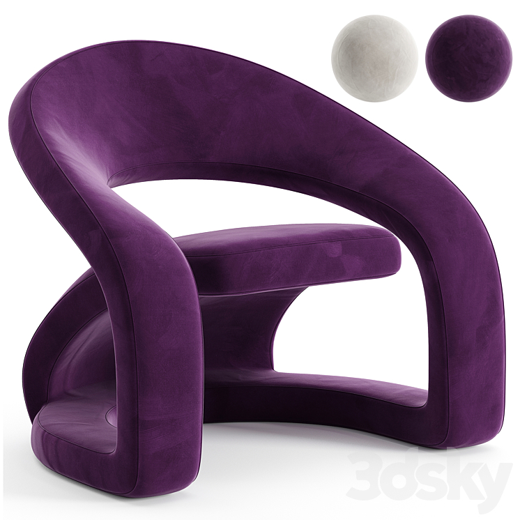 Jaymar Cantilevered Pop Art Chair 3DS Max - thumbnail 1