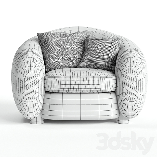 Jean Royer OURS POLAIRE ARMACHAIR 3DS Max Model - thumbnail 3