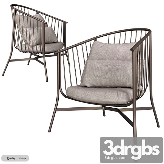 Jeanette armchair 3dsmax Download - thumbnail 1