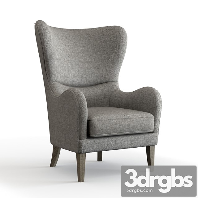 Jera swoop wing chair 3dsmax Download - thumbnail 1