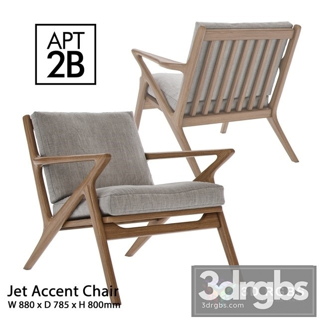 Jet Accent Chair 3dsmax Download - thumbnail 1