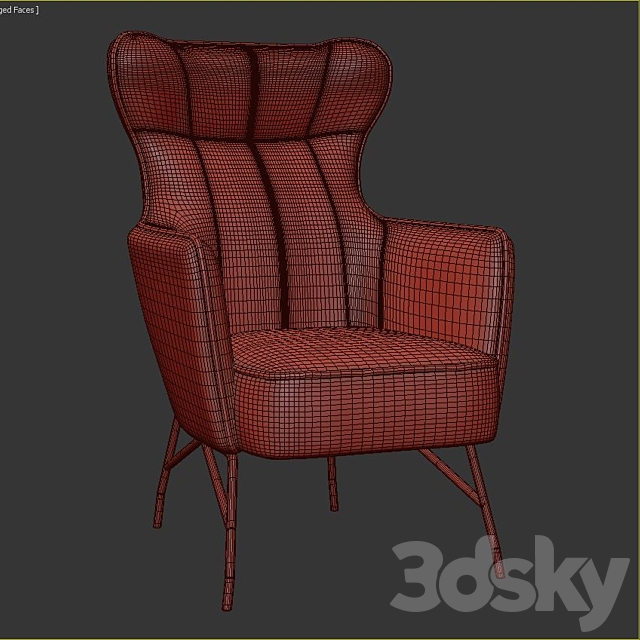 Jill Balloon Chair – 3DS Max Model - thumbnail 3