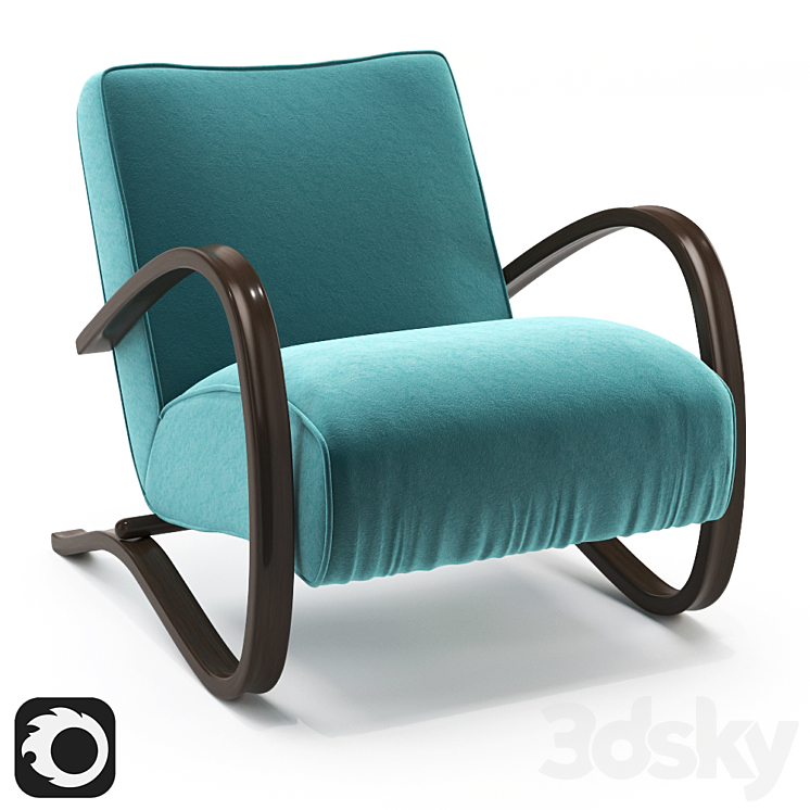 Jindrich Halabala Lounge Chairs 3DS Max - thumbnail 1