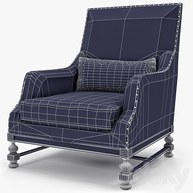 JNL Vanhamme Armchair King 3DS Max Model - thumbnail 3