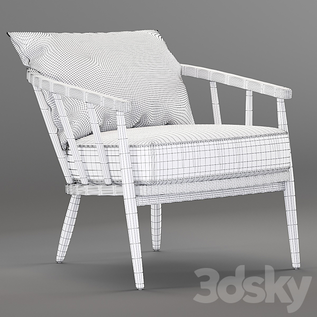 John Lewis- Croft Collection Frome Armchair 3DS Max Model - thumbnail 3