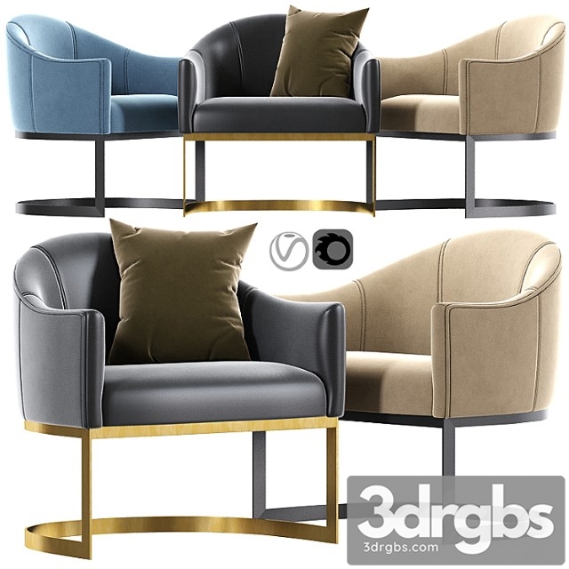 Jolie Accent Chair 3dsmax Download - thumbnail 1