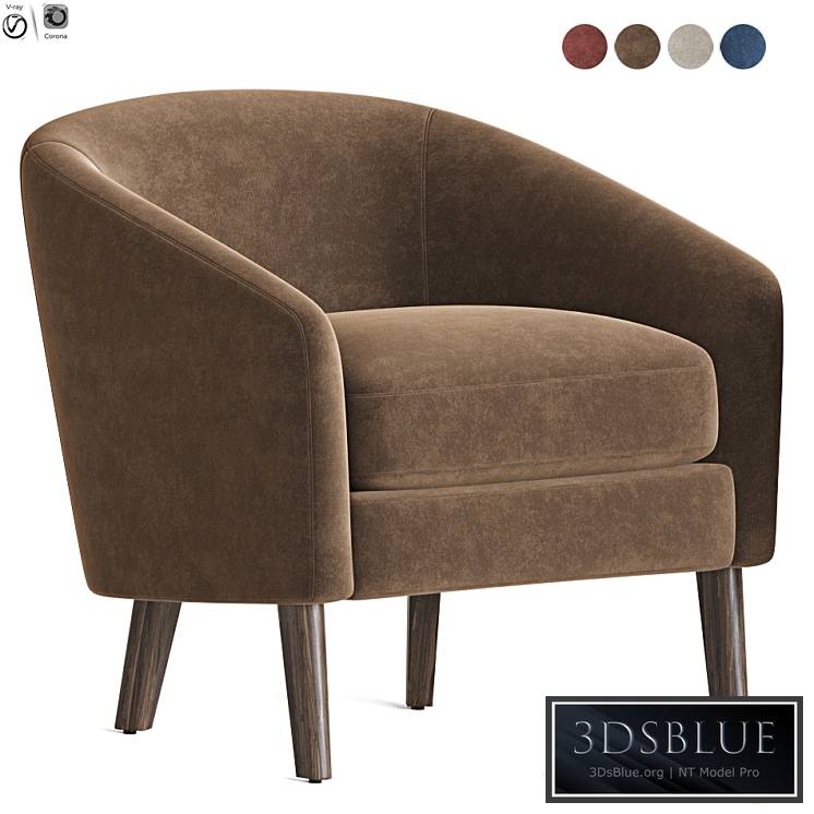 Jonah Armchair Westelm 3DS Max - thumbnail 3