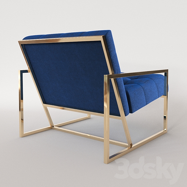 Jonathan Adler Goldfinger armchair 3DS Max Model - thumbnail 2