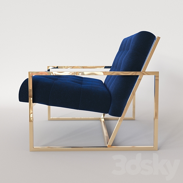 Jonathan Adler Goldfinger armchair 3DS Max Model - thumbnail 3