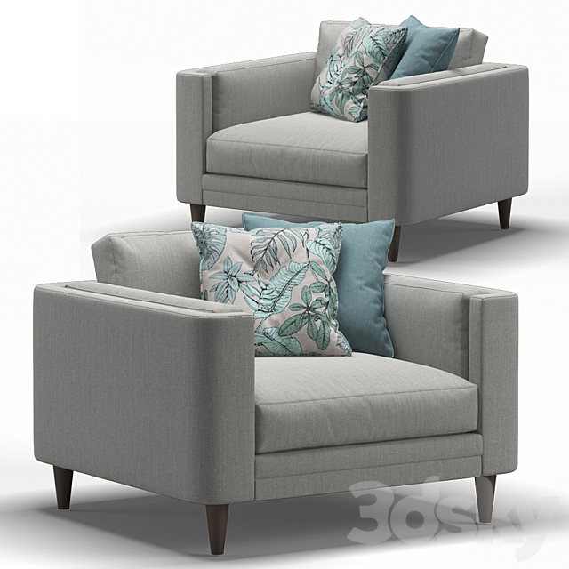 Jonathan louis armchair 3ds Max - thumbnail 1