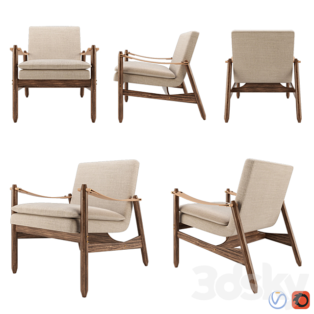 Jorge Zalszupin Ipanema lounge chair 3ds Max - thumbnail 1