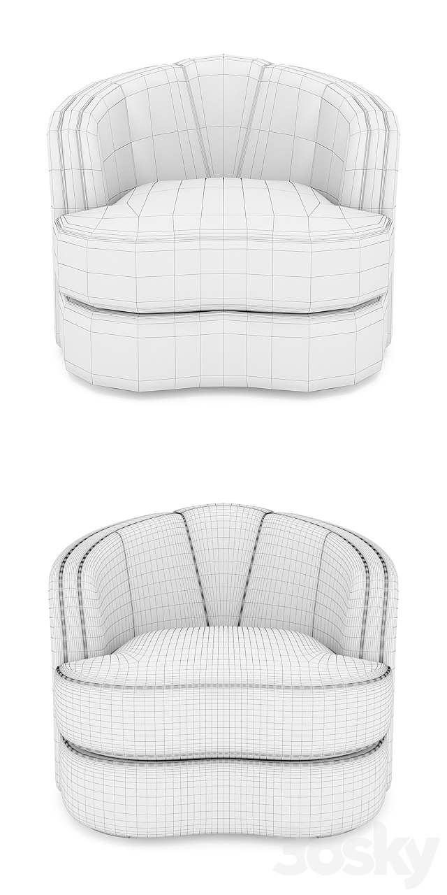 Josephine Armchair 3DSMax File - thumbnail 3