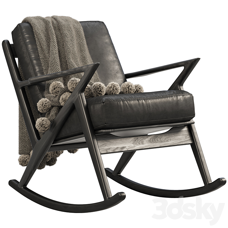 Joybird Soto Rocking Chair (3 options) 3DS Max Model - thumbnail 2