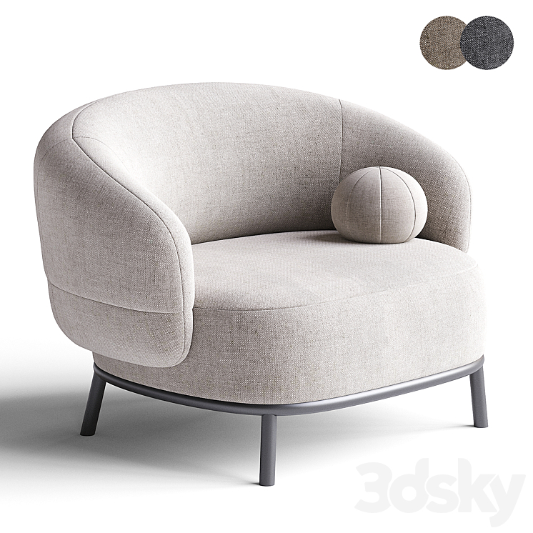 Juliet Armchair 3DS Max Model - thumbnail 1