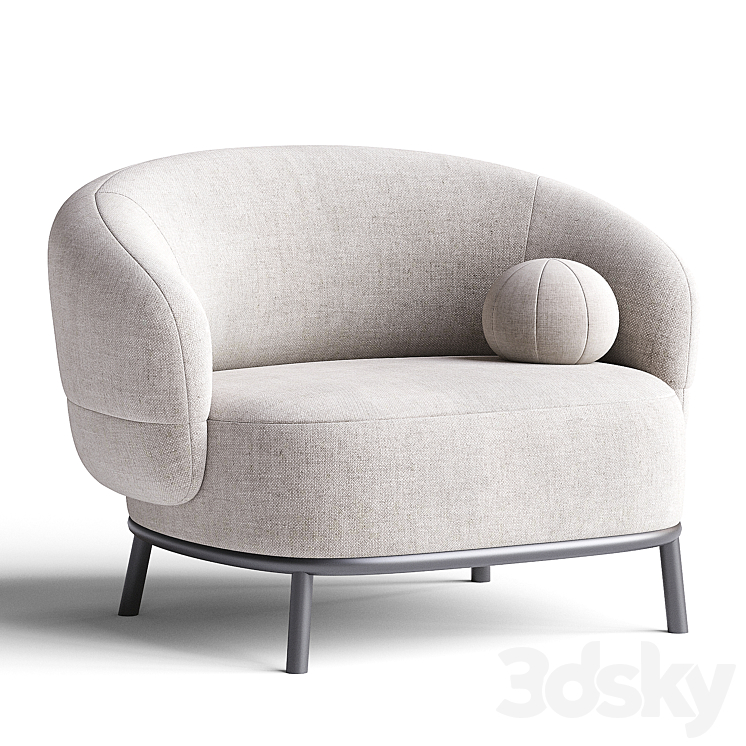 Juliet Armchair 3DS Max Model - thumbnail 2