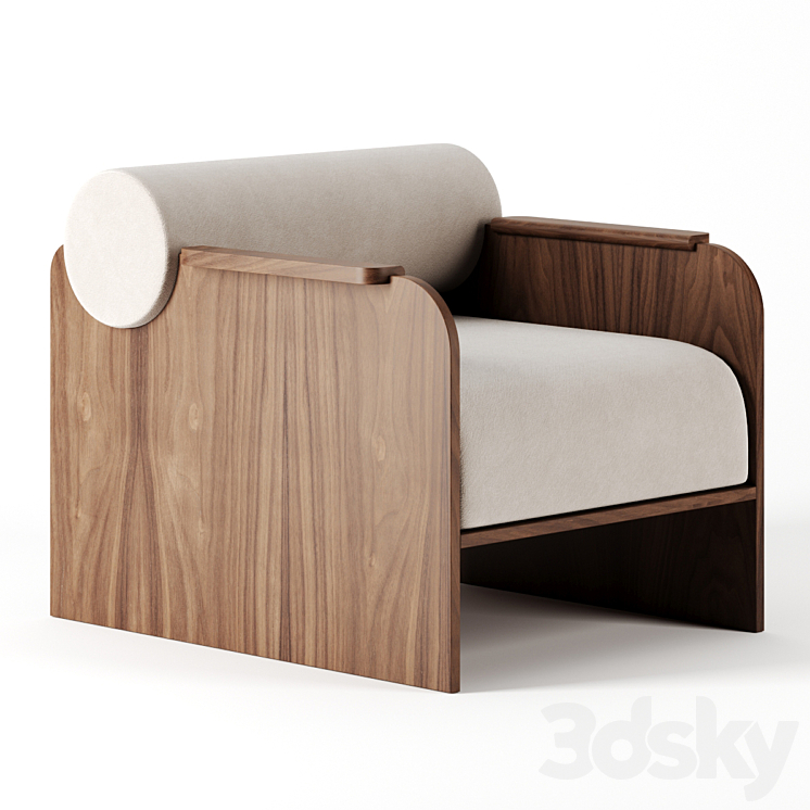 June Lounge Chair by crump and kwash 3DS Max - thumbnail 1