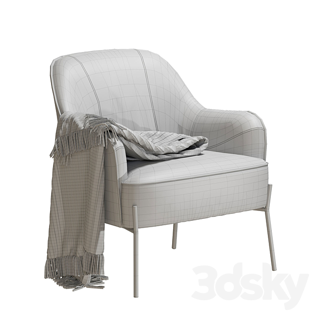 Jysk Pomose chair 3DS Max Model - thumbnail 3