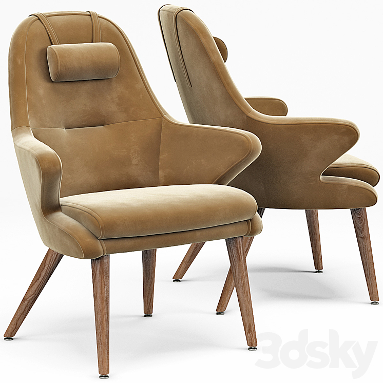 Kaia Lounge Chair 3DS Max - thumbnail 1