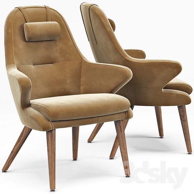 Kaia Lounge Chair 3DS Max - thumbnail 3