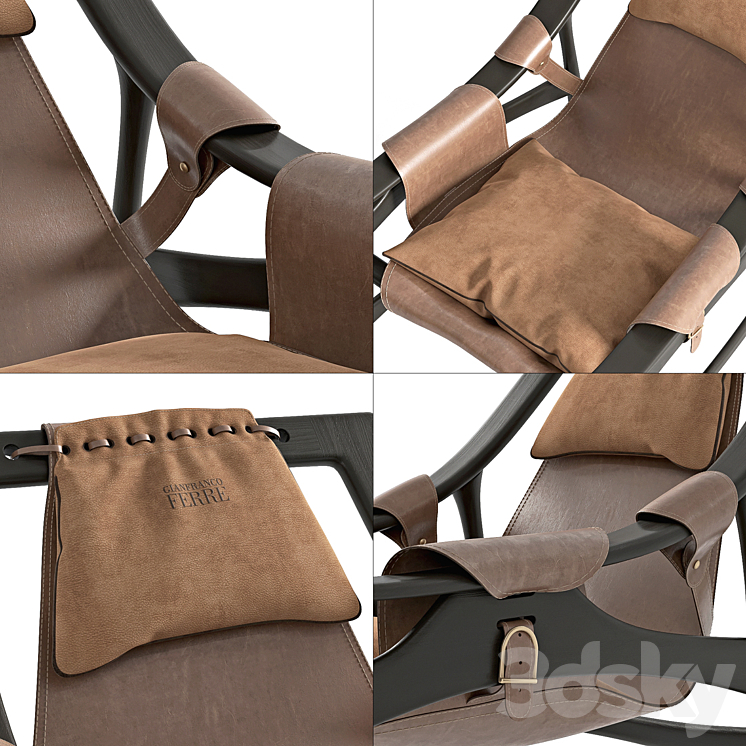 Kalamaja armchair 3DS Max Model - thumbnail 2