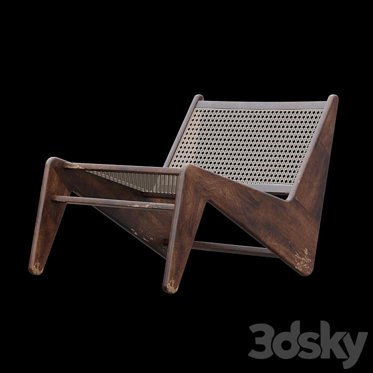 Kangaroo Chair by Pierre Jeanneret 3DS Max - thumbnail 2