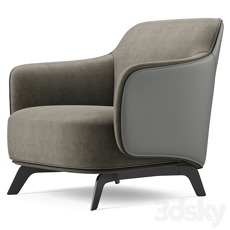 Kaori Poliform Armchair 3DS Max Model - thumbnail 1