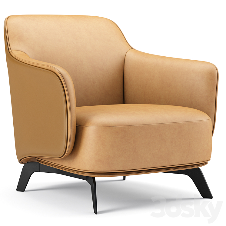 Kaori Poliform Armchair 3DS Max Model - thumbnail 2