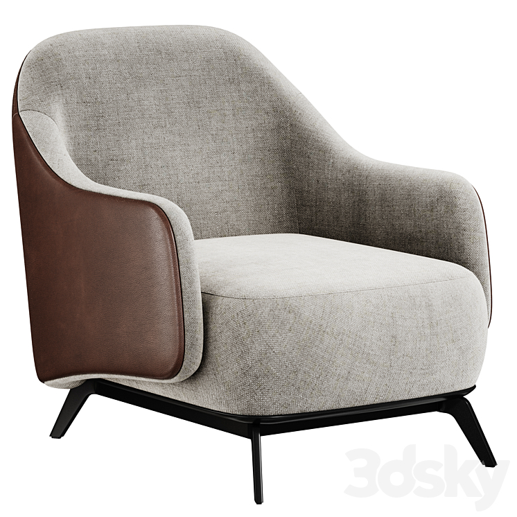 Kaori Poliform Armchair 3DS Max Model - thumbnail 1