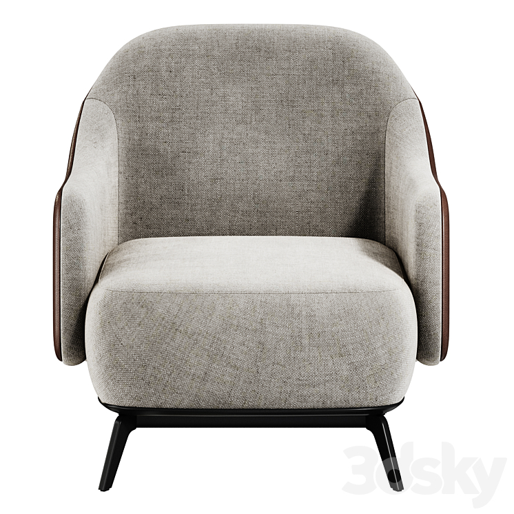 Kaori Poliform Armchair 3DS Max Model - thumbnail 2