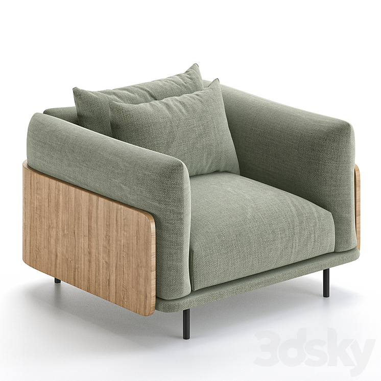 Kapsel Armchair 3DS Max Model - thumbnail 1