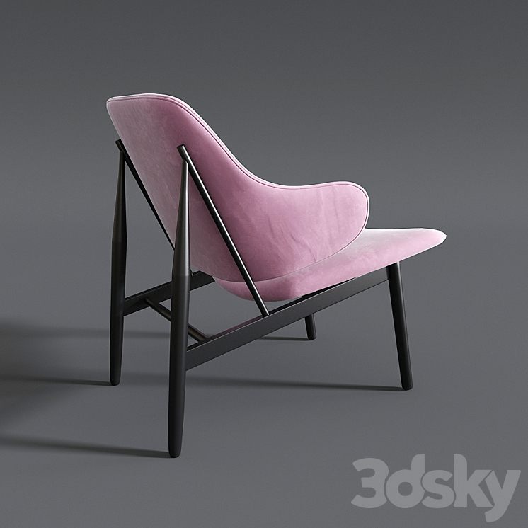 Kardiel Larsen Modern Lounge Chair 3DS Max - thumbnail 2