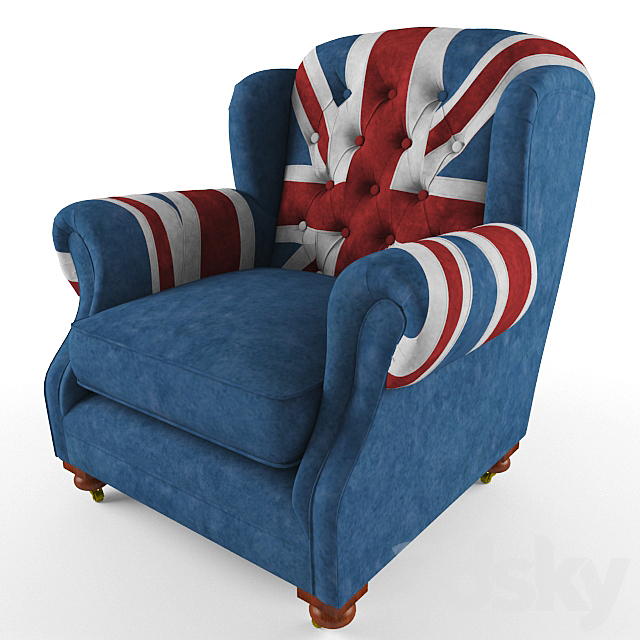 KARE Arm Chair Grandfather Union Jack 3DSMax File - thumbnail 1