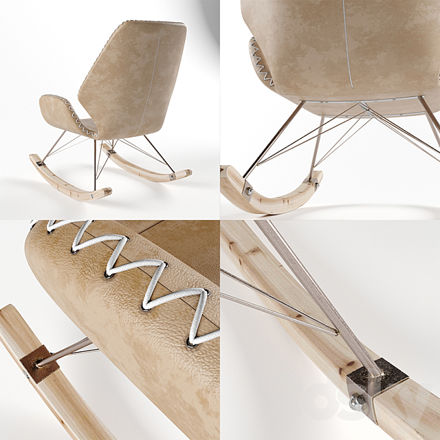 Kare Rocking Chair Florida Brown 3ds Max - thumbnail 2