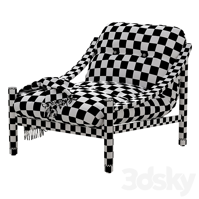 karine armchair 3DS Max Model - thumbnail 6