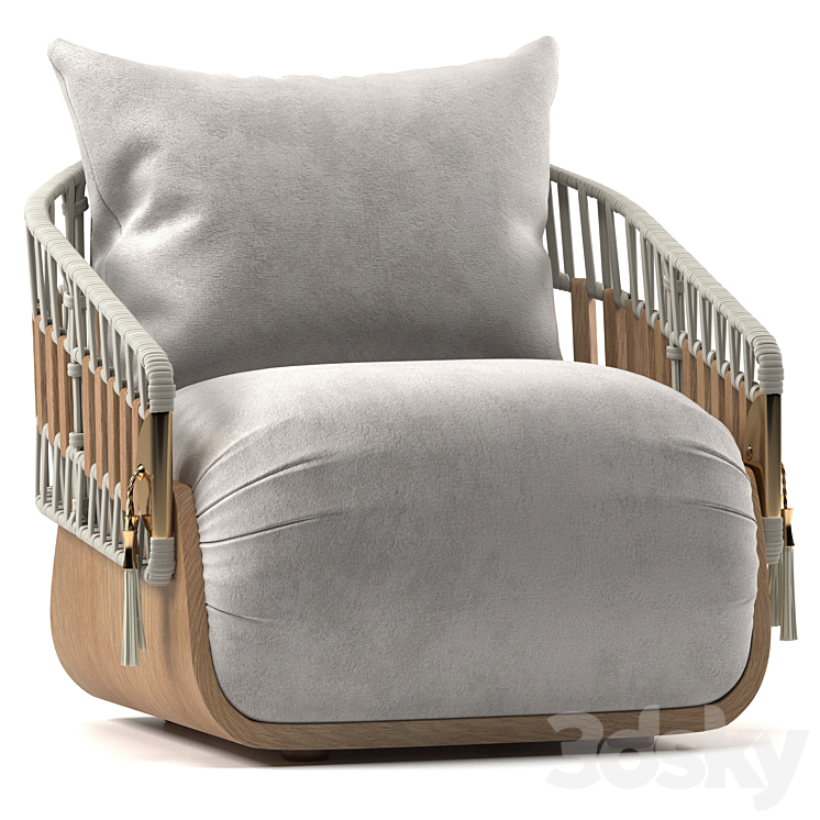 Kathryn armchair by Visionnaire 3DS Max Model - thumbnail 1