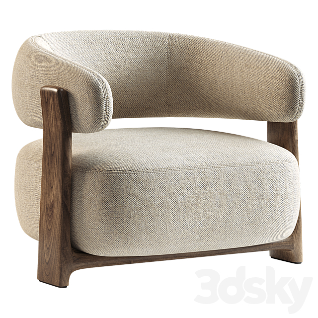 Kave Home Granite Armchair 3ds Max - thumbnail 1