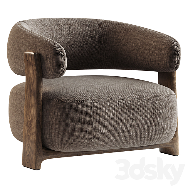 Kave Home Granite Armchair 3ds Max - thumbnail 2