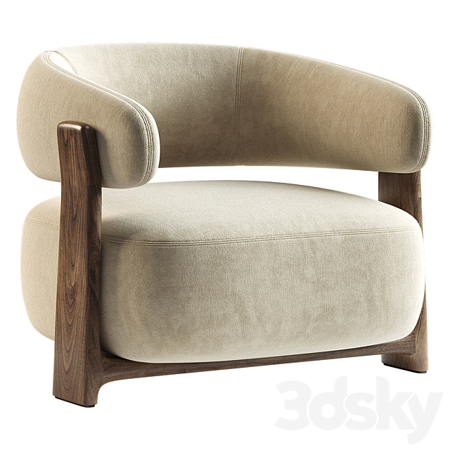 Kave Home Granite Armchair 3ds Max - thumbnail 3