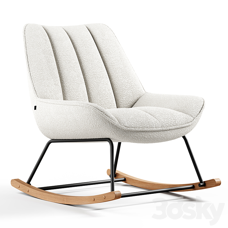 Kave Home – Marlina Rocking Chair 3DS Max Model - thumbnail 1