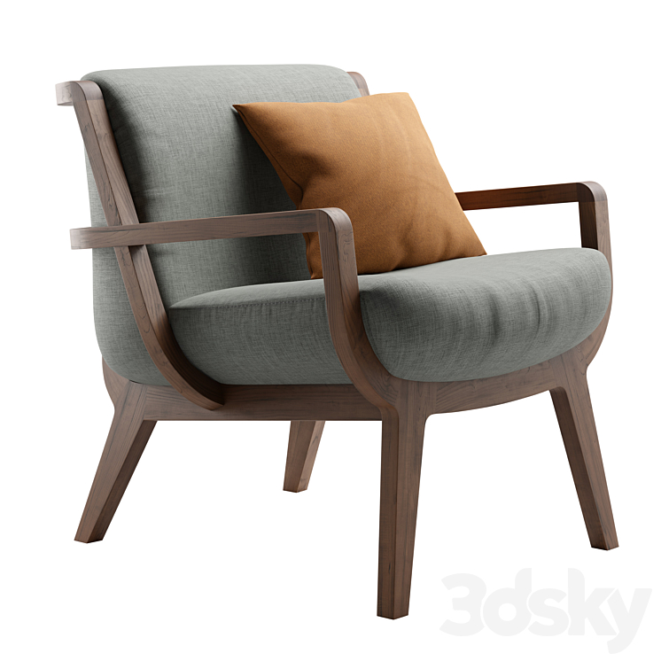 Kaya Lounge Chair 3DS Max Model - thumbnail 3