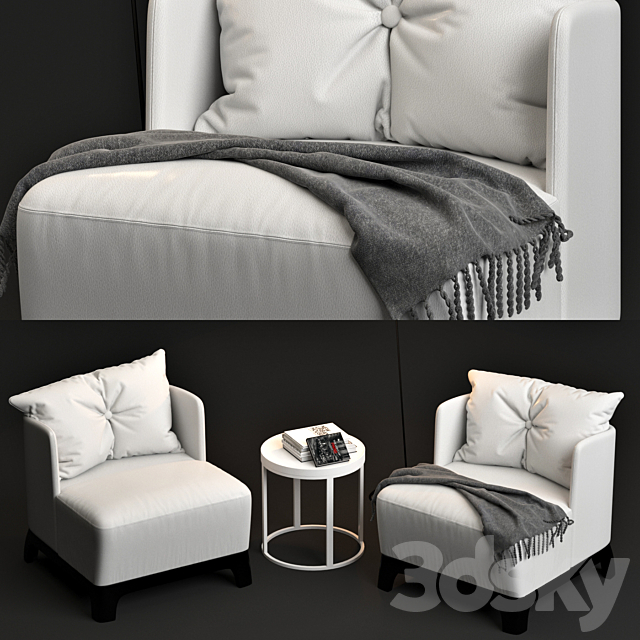 Keeton Merididani armchair 3ds Max - thumbnail 2