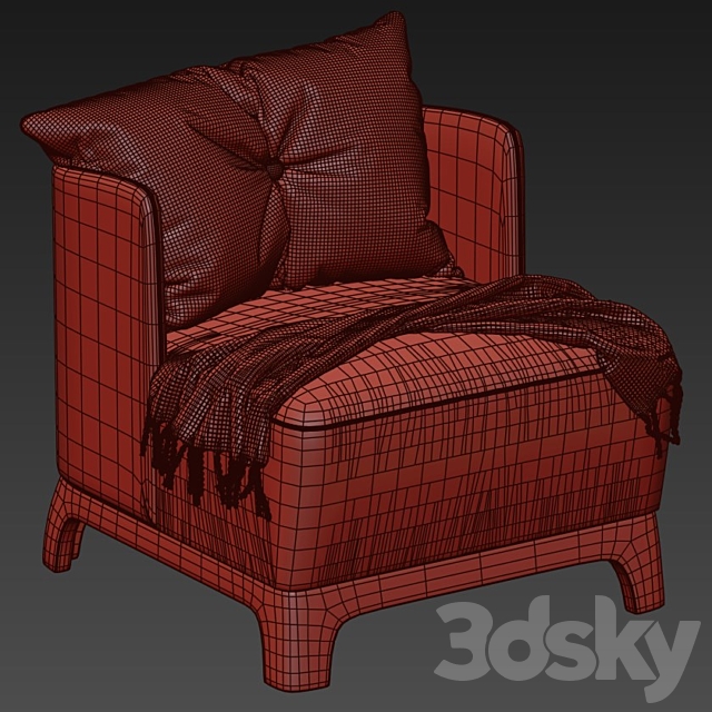 Keeton Merididani armchair 3ds Max - thumbnail 3