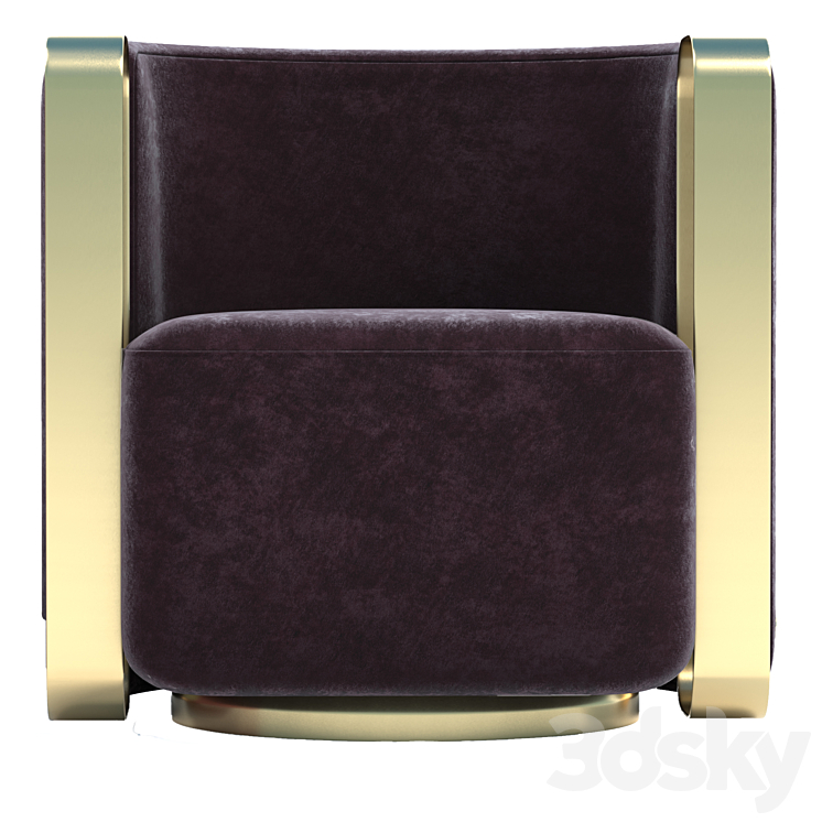 Kelly BRACELET ARMCHAIR 3DS Max Model - thumbnail 2