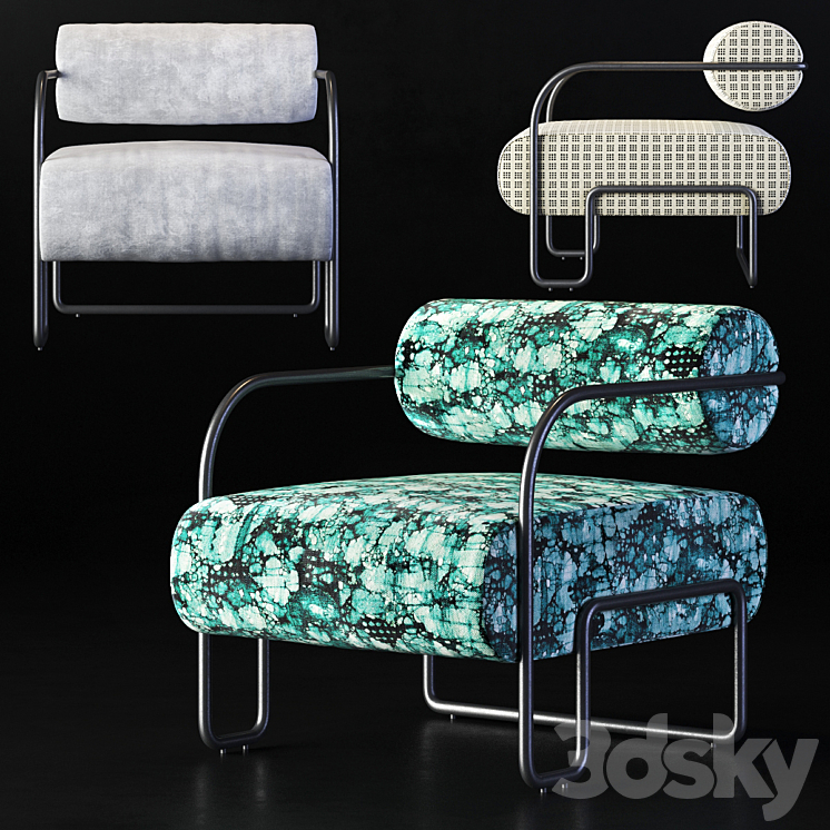 Kelly Wearstler Ardent Club Chair 3DS Max - thumbnail 1