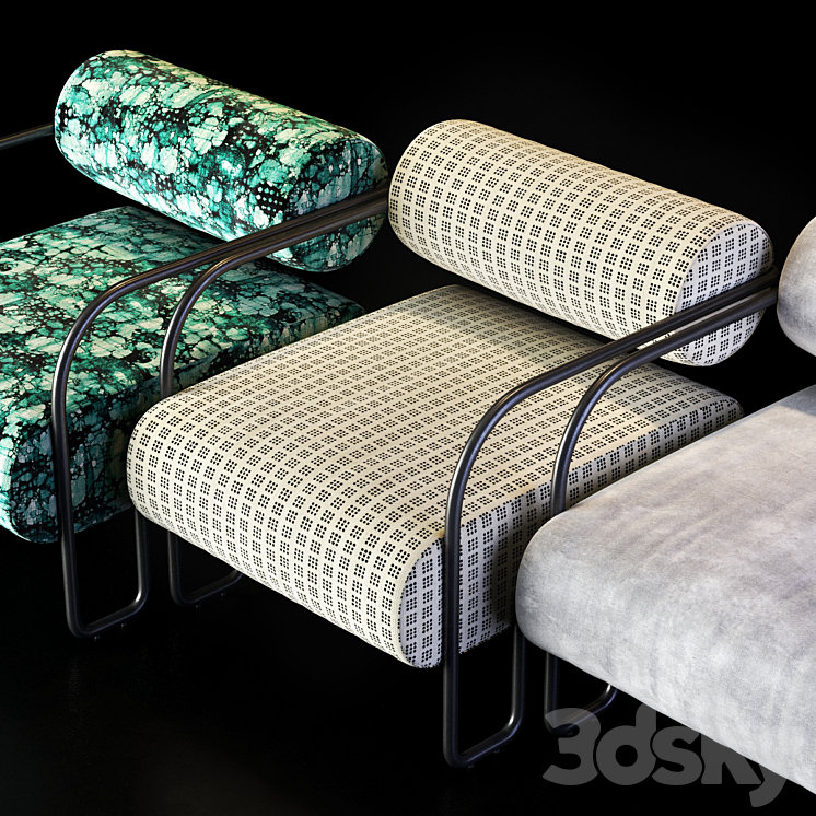 Kelly Wearstler Ardent Club Chair 3DS Max - thumbnail 2