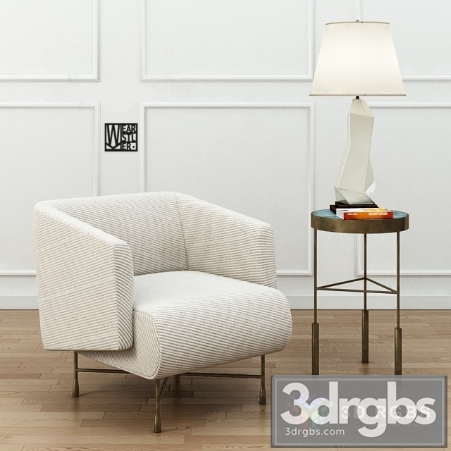 Kelly Wearstler Bijoux Lounge Chair 3dsmax Download - thumbnail 1