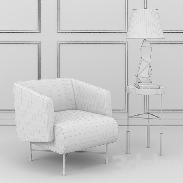 KELLY WEARSTLER BIJOUX LOUNGE CHAIR 3DSMax File - thumbnail 2