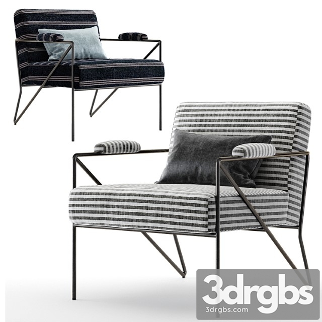 Kelly wearstler emmett lounge chair 3dsmax Download - thumbnail 1